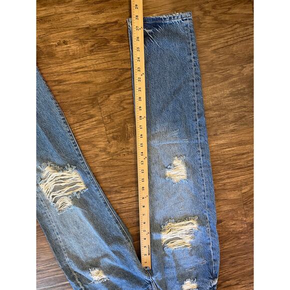 NWT! Free People x Revolve 24 We The Free CRVY Straight Wide Leg Jean Distressed - Picture 5 of 7